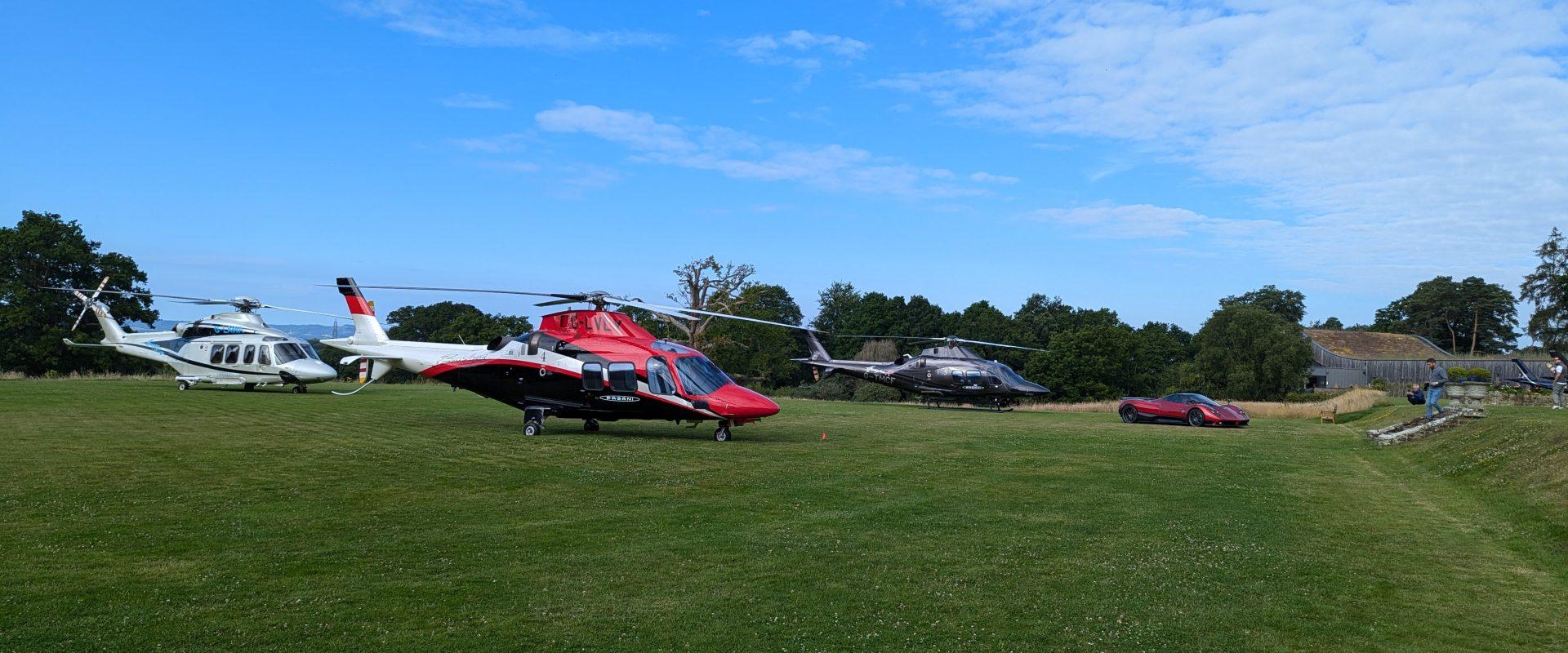 Helicopters at South Lodge Hotel