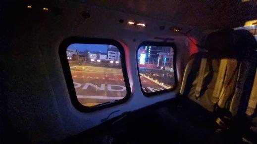 Helicopter on approach to London Heliport