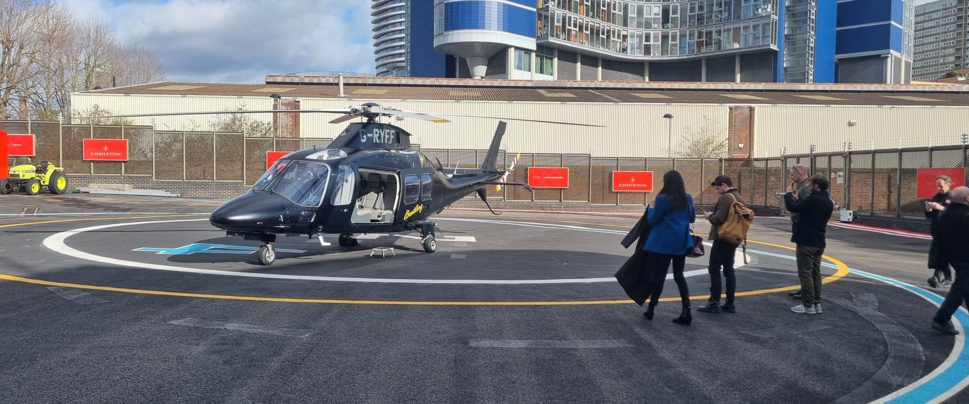 London Helicopter loading