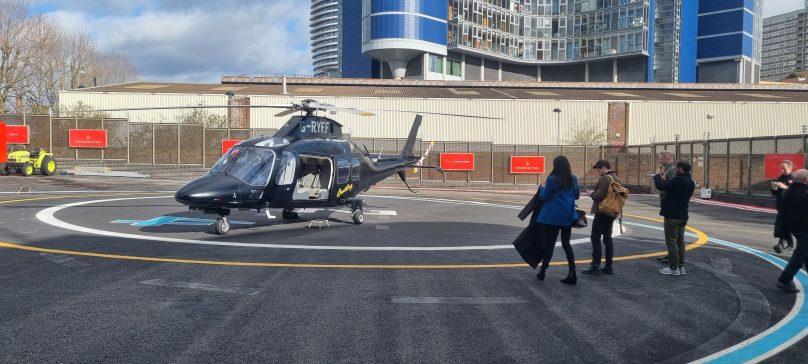 London Helicopter loading