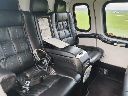 Inside the cabin of the Agusta 109 Grand