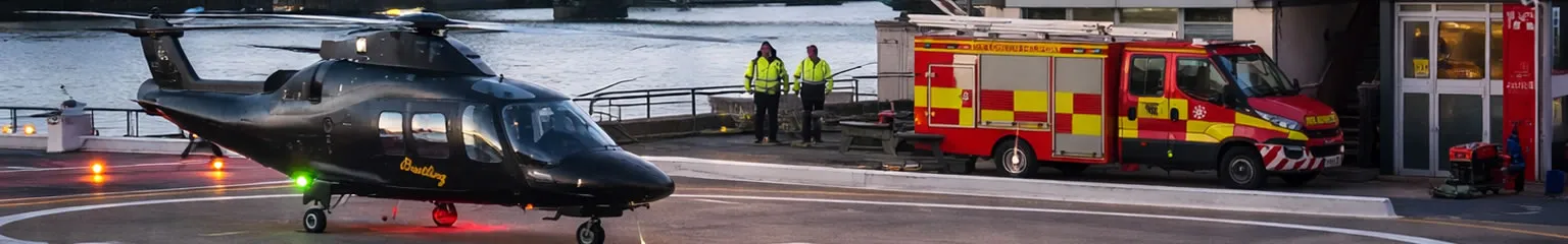 London Battersea Heliport footer